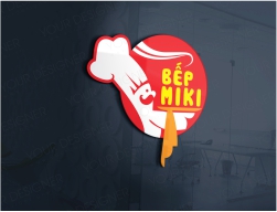thiết kế logo thực phẩm Bếp Miki